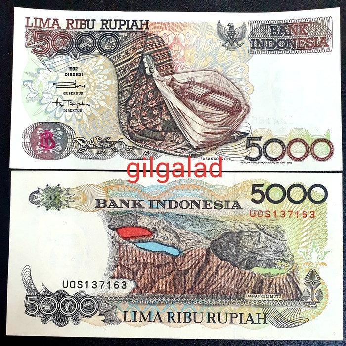 KUNO-UANG- 5000 RUPIAH SASANDO 1992 UANG KUNO -UANG-KUNO.