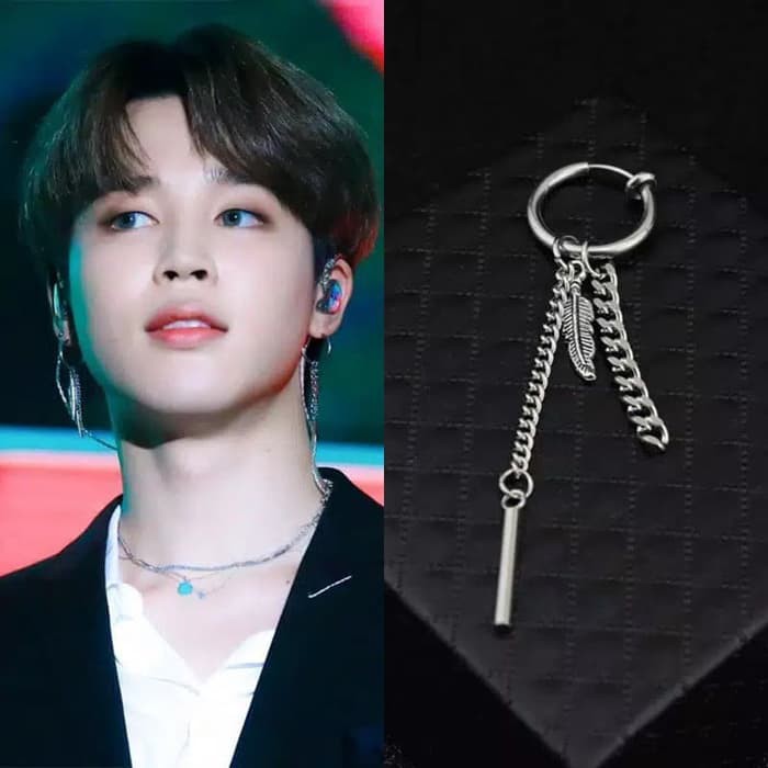 EE0463 - Anting JEPIT Tanpa Tindik Pria Wanita Kpop Korea BTS EXO GOT7