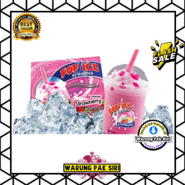 

Pop Ice Stroberi 1 Renceng @10 sachet