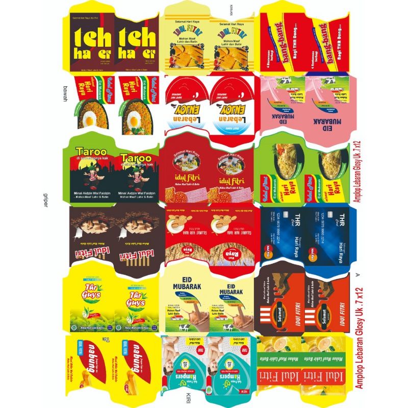 

Ready Stok Amplop Lebaran motif Snack isi 10pc