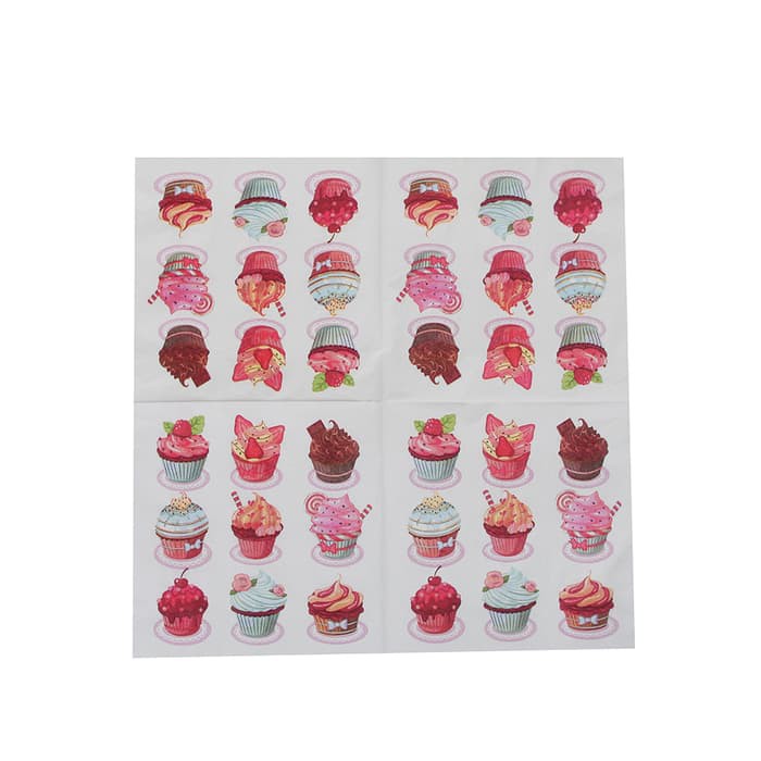 Decoupage Napkin - Tissue Decoupage 2Ply KC_6 Cupcake