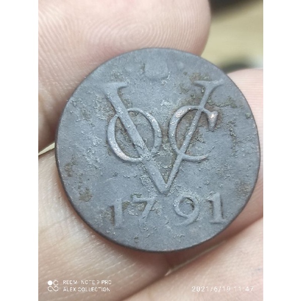 Koin Voc 1 duit 1791 Utrecht XF