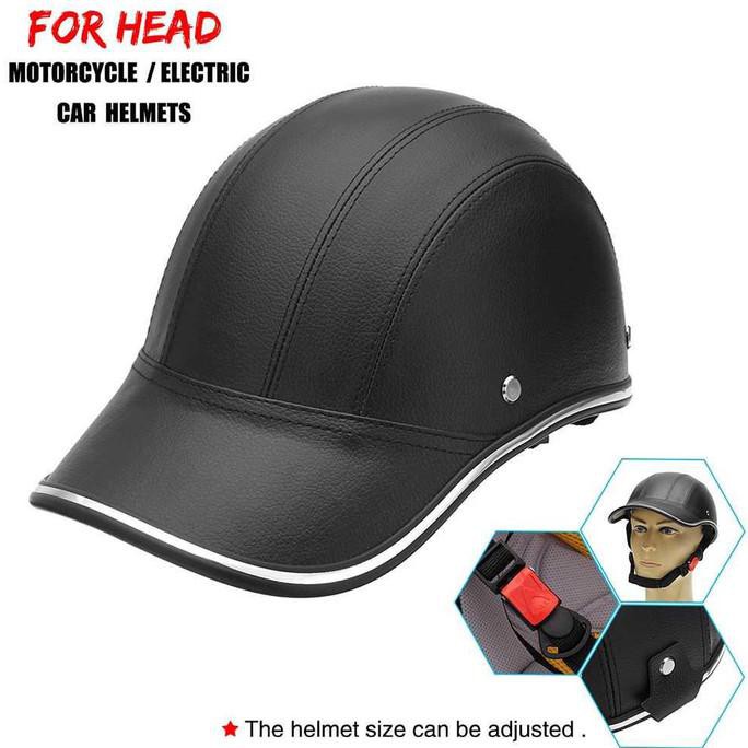 Autoleader Helm Catok Sepeda Motor Model Baseball Cap - 1074 Hitam