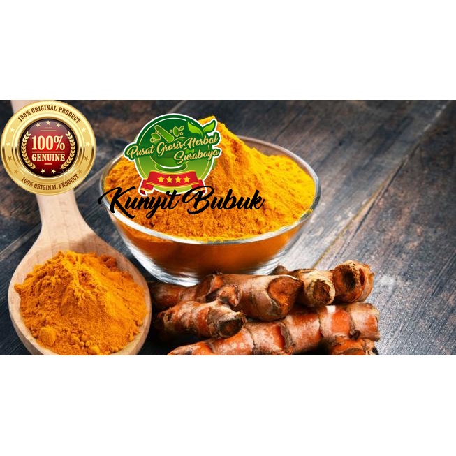 

Kunyit bubuk Asli 250gr Herbal kesehatan untuk melancarkan haid dan untuk bumbu masak
