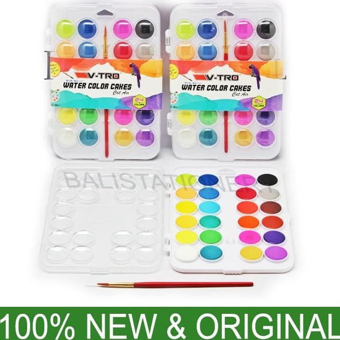 

Buruan Beli] Water Colors Cake V-Tro Bonus Kuas - 12 Warna