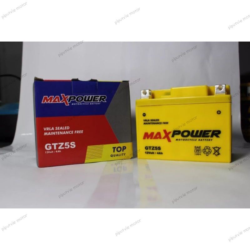 Aki GTZ5S MF MaxPower Motor Mio J, Soul, M3, Fino