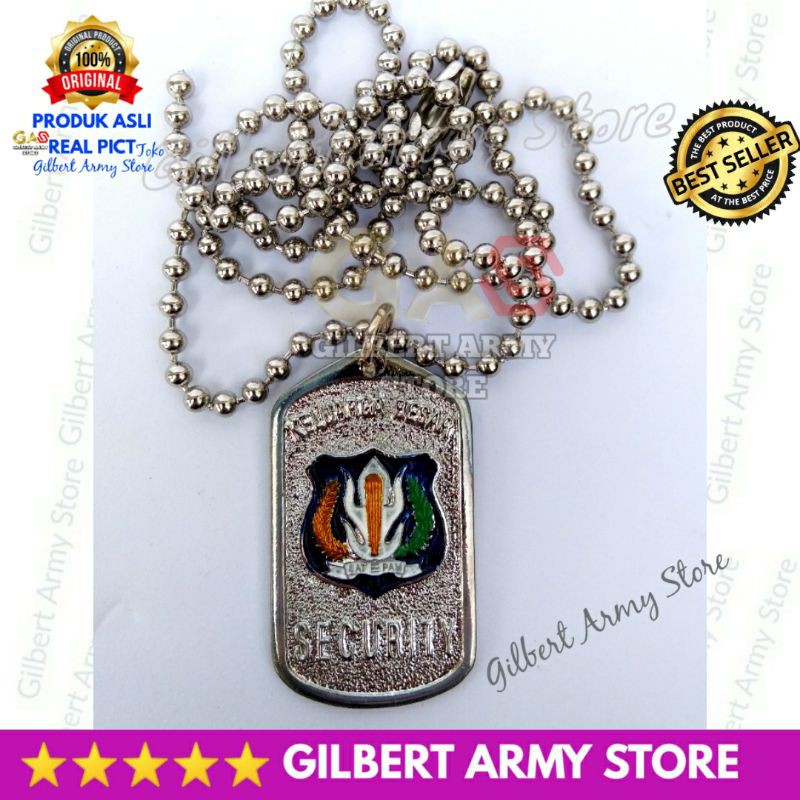 Kalung Satpam Security Murah Anti Karat Grosir Perlengkapan MILITER Gilbert Army Store kalung Pria