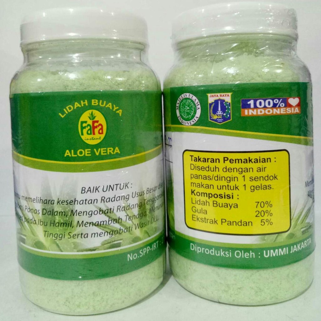 Serbuk Lidah Buaya 250gr Herbal Alami / Minuman  Serbuk Lidah Buaya