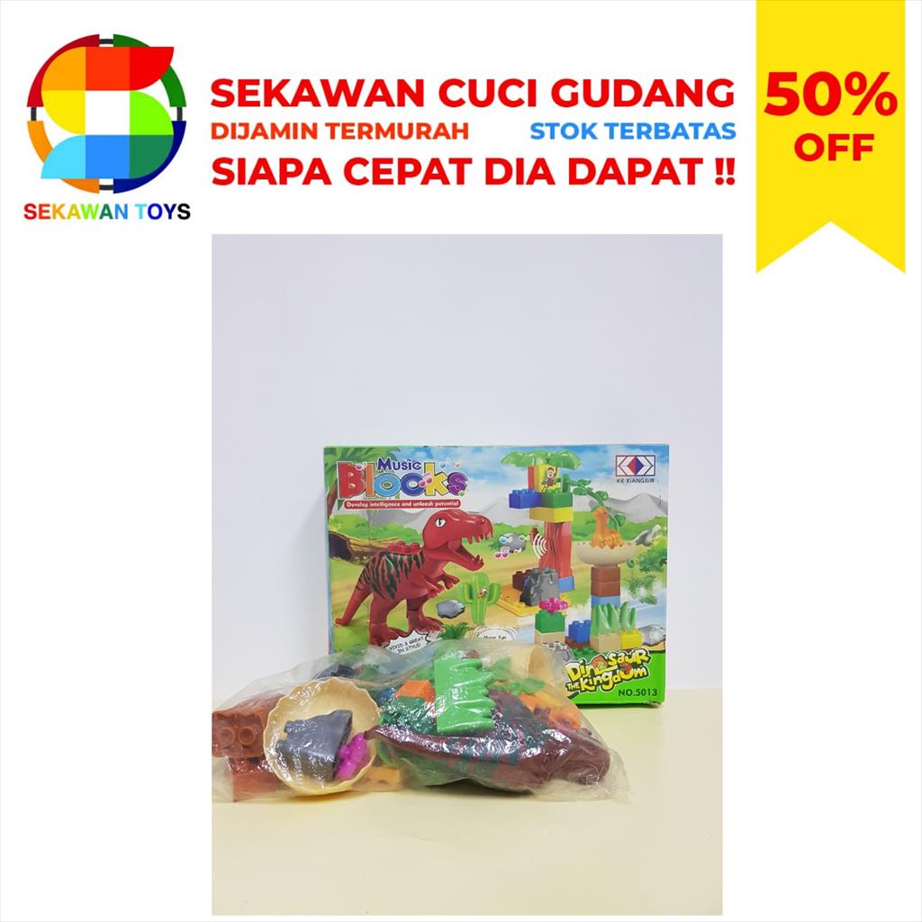 Mainan Anak Block Musik  Dinosaurus Sekawan Sale 20