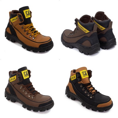 SEPATU SAFETY BOOTS PRIA CATERPILLAR ARGON  UJUNG BESI - Bisa Bayar Di Tempat