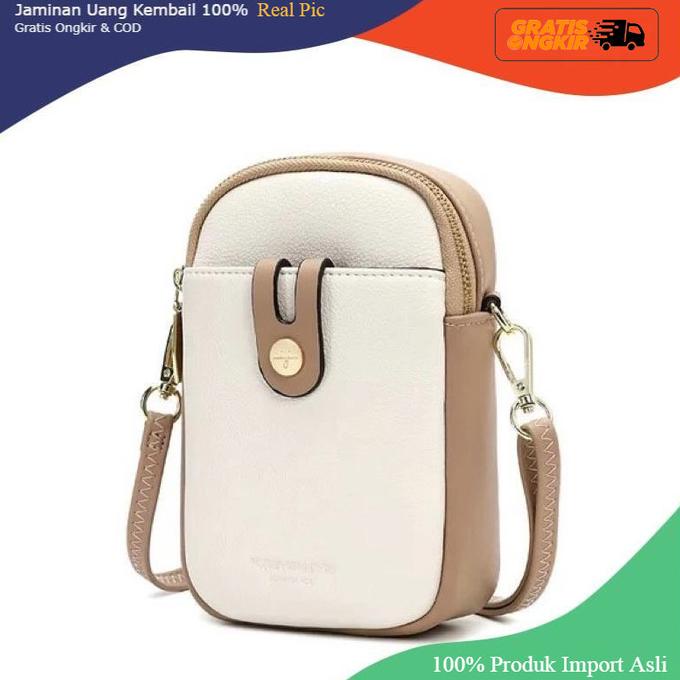 Tas Selempang Kulit Wanita Tas Dompet Hp Cewek Mini Bag Import Asli
