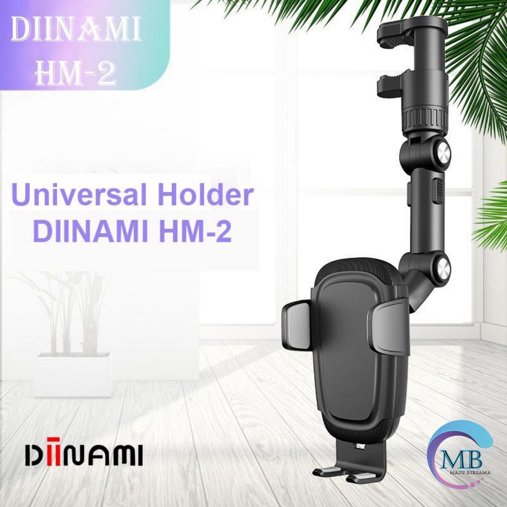 DIINAMI HM-2 CAR PHONE HOLDER REARVIEW MIRROR ADJUSTABLE UNIVERSAL HOLDER putar 360 derajat / Holder mobil di spion multifungsi MB4821