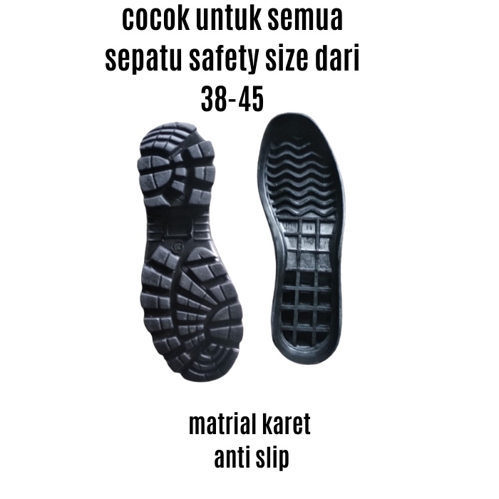 Outsole Karet Mentah Hitam Pdl Safety Paket Sol Dan Lem
