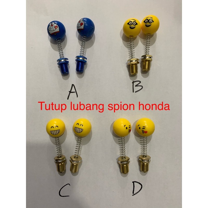 BAUT TUTUP LUBANG SPION HONDA SCOOPY BEAT VARIO TIGER SUPRA GENIO VESPA DLL EMOJI PER