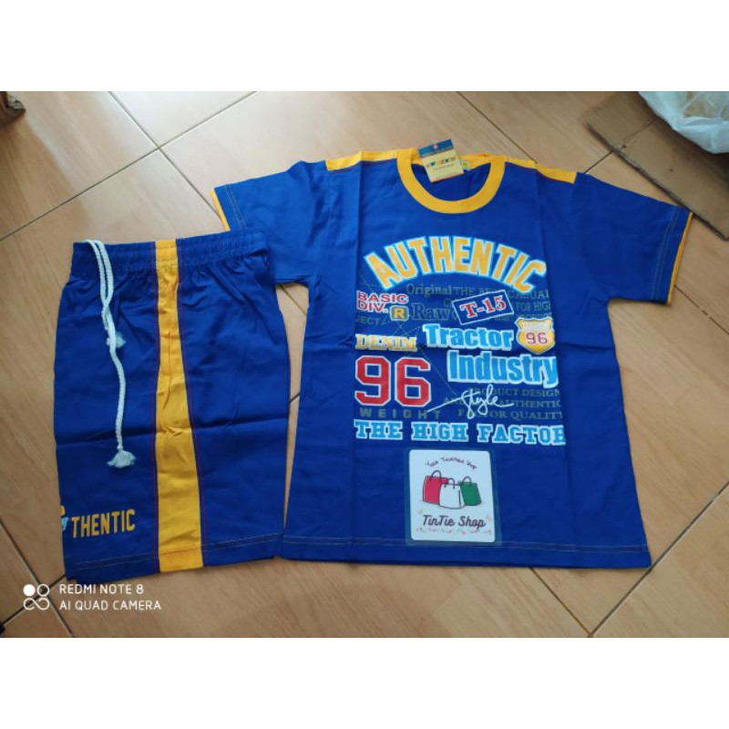 Baju Stelan celana pendek Anak Laki laki 10 - 15 Tahun