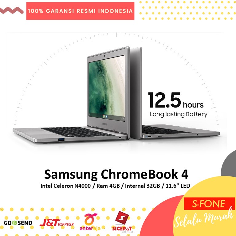 Samsung ChromeBook 4 Intel Celeron N4020/Ram 4GB/eMMC 32GB/11.6&quot; Garansi Resmi SEIN 1 TAHUN BNIB SEGEL