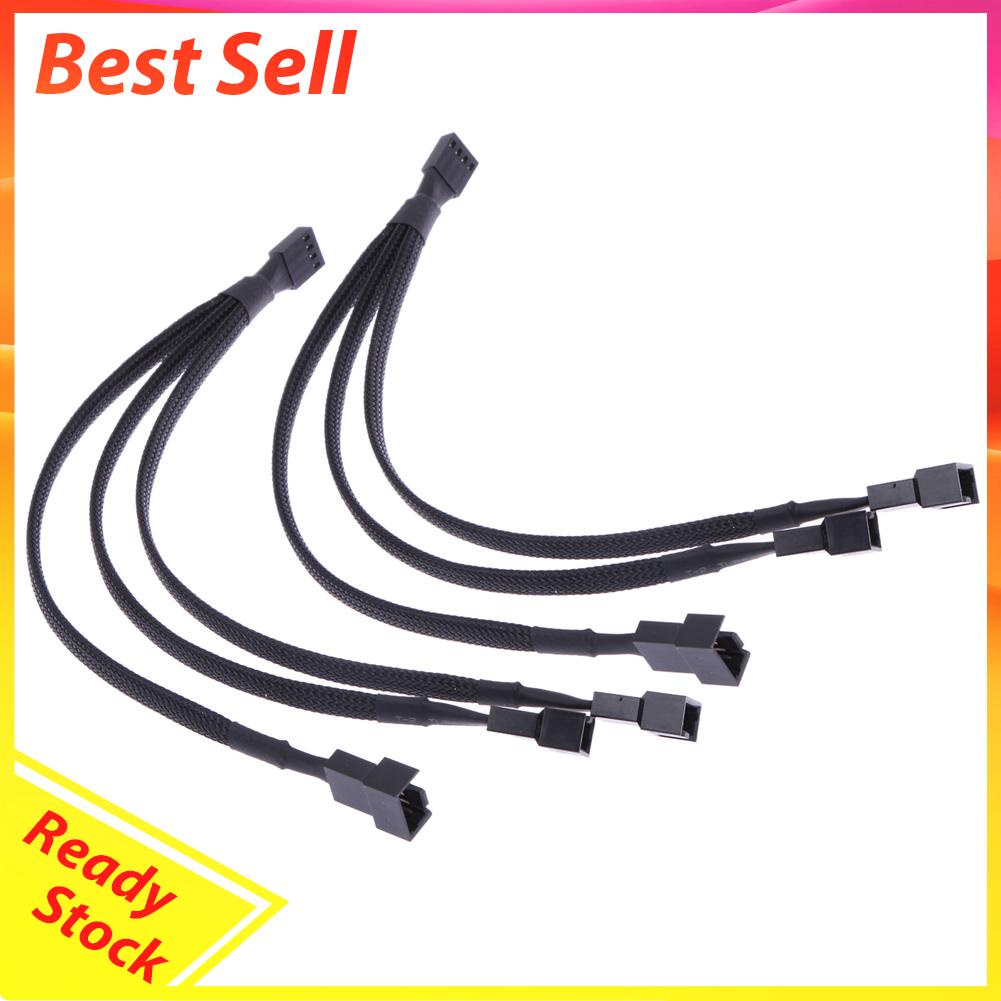 Kabel Extension Splitter 4pin PWM 1 Ke 3 Arah Warna Hitam Untuk Kipas Angin