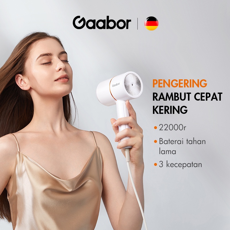 Gaabor ASLI SNI Hair Dryer 220 V 700W Pengering Rambut Profesional Anti Frizz