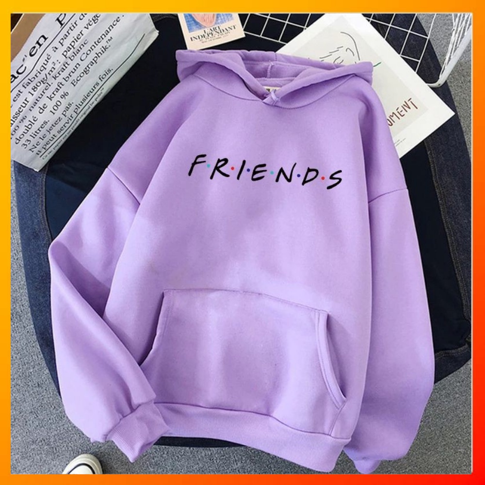 Sweater Hoodie Cewek Korean Style Hijab Oversize Hoodie Friends Pria dan Wanita Kekinian Terbaru