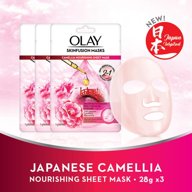 Olay Japanese Camellia Nourishing Sheet Mask 25gr x3