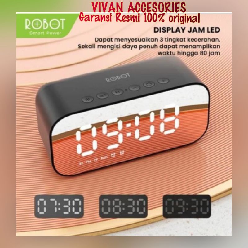 ROBOT RB560 Alarm Clock Bluetooth Speaker LED Display jam meja digital