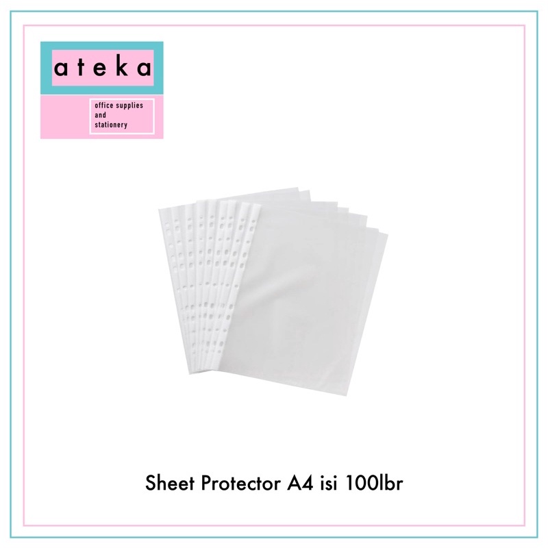 

pocket clear sheet protector A4 isi 100pcs