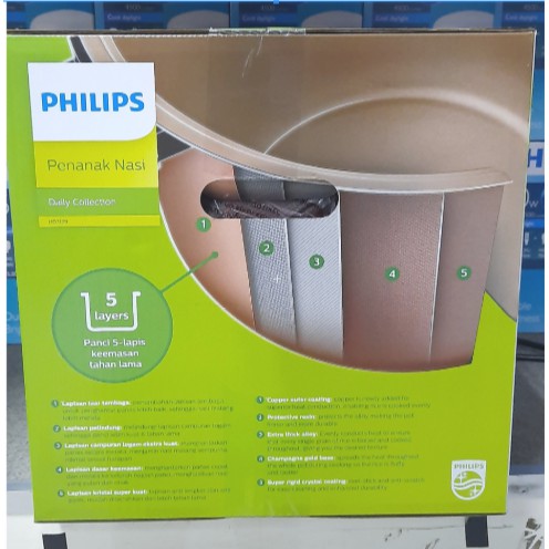 Philips Premium Rice Cooker / Magic Com 2 Liter 3in1 2L HD 3129