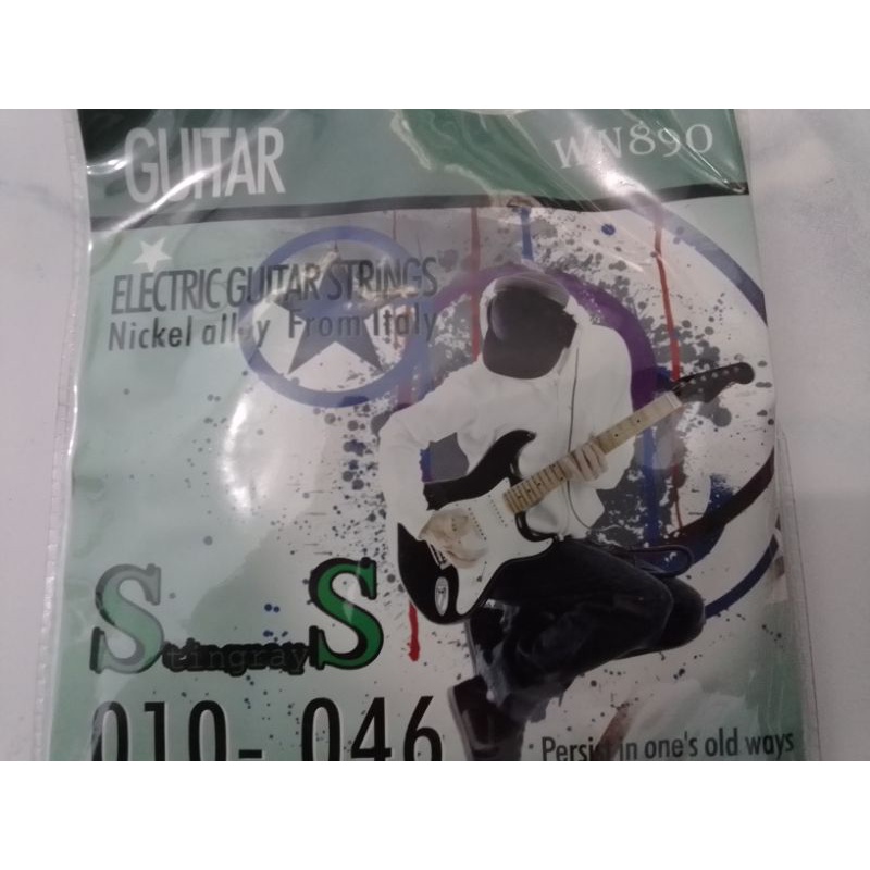 satu set senar gitar electric no.1 sampai no.6 nikel Alloy from Italy  elektrik string guitar