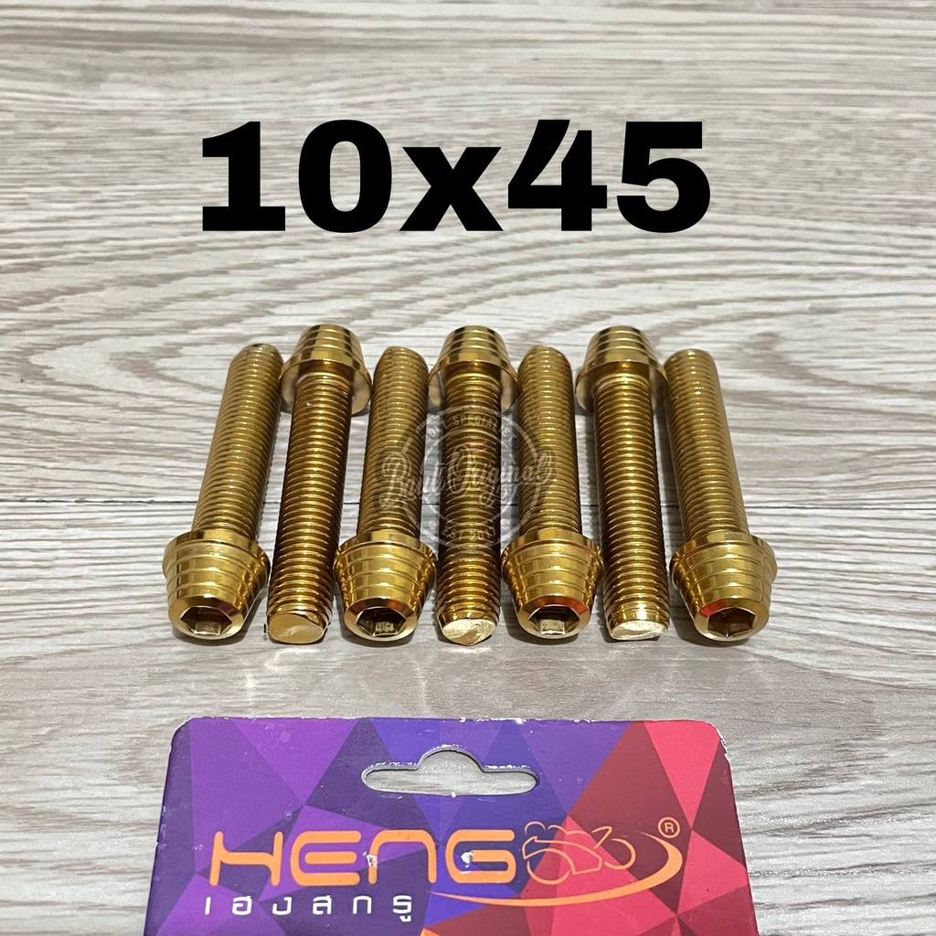 baut probolt kerucut gold 10x45 drat 14 panjang 4.5cm original heng