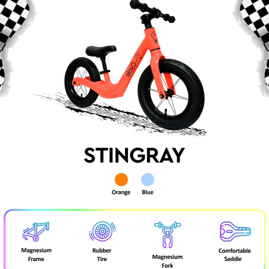 Sepeda Anak 2 Roda Push Bike ICYCLE STINGRAY - Ride Star - Lisensi SNI