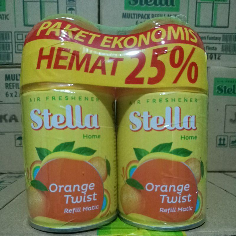 STELLA MATIC REFFIL 2 X 225ML ORANGE (PAKET EKONOMIS)