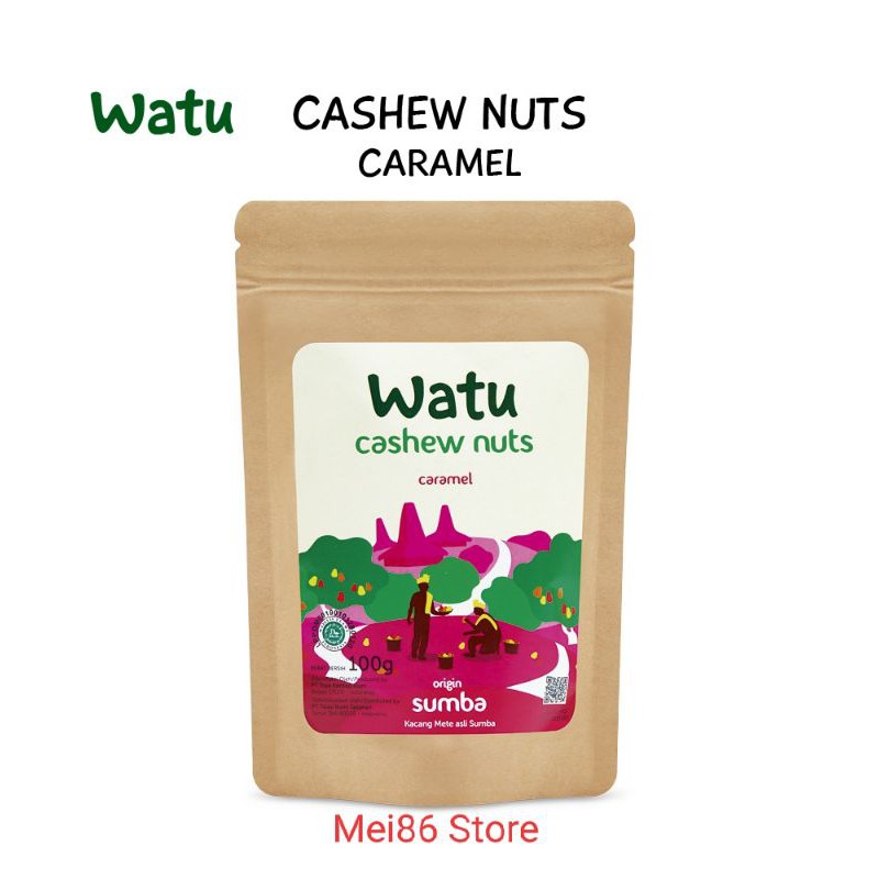 

Watu HL0012 Cashew Nuts Kacang Mete Caramel Panggang Kering 100 gram