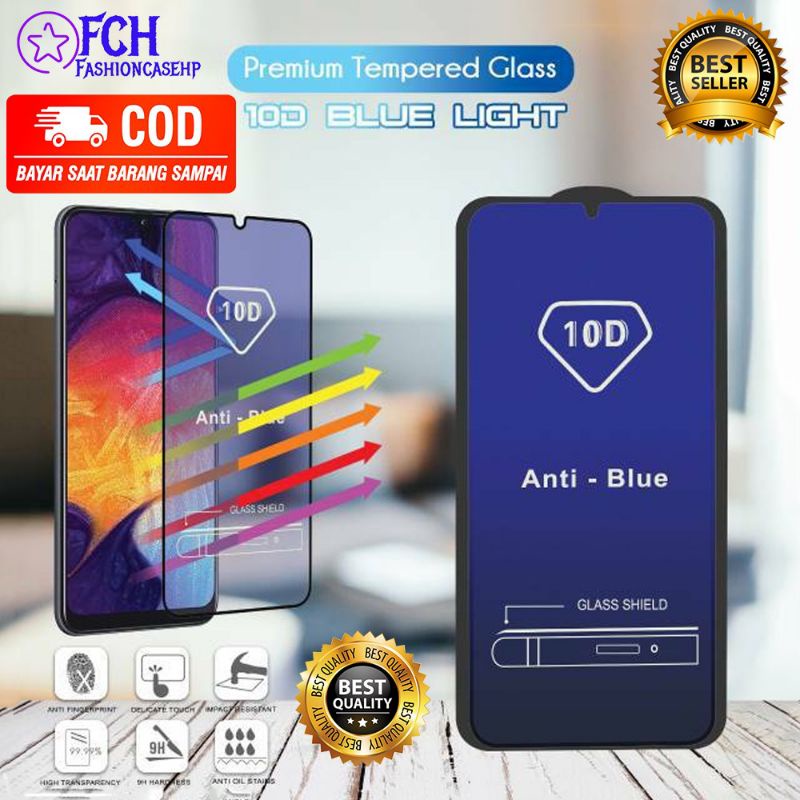 ANTI BLUELIGHT TEMPERED GLASS 10D FULL COVER SAMSUNG ALL TYPE