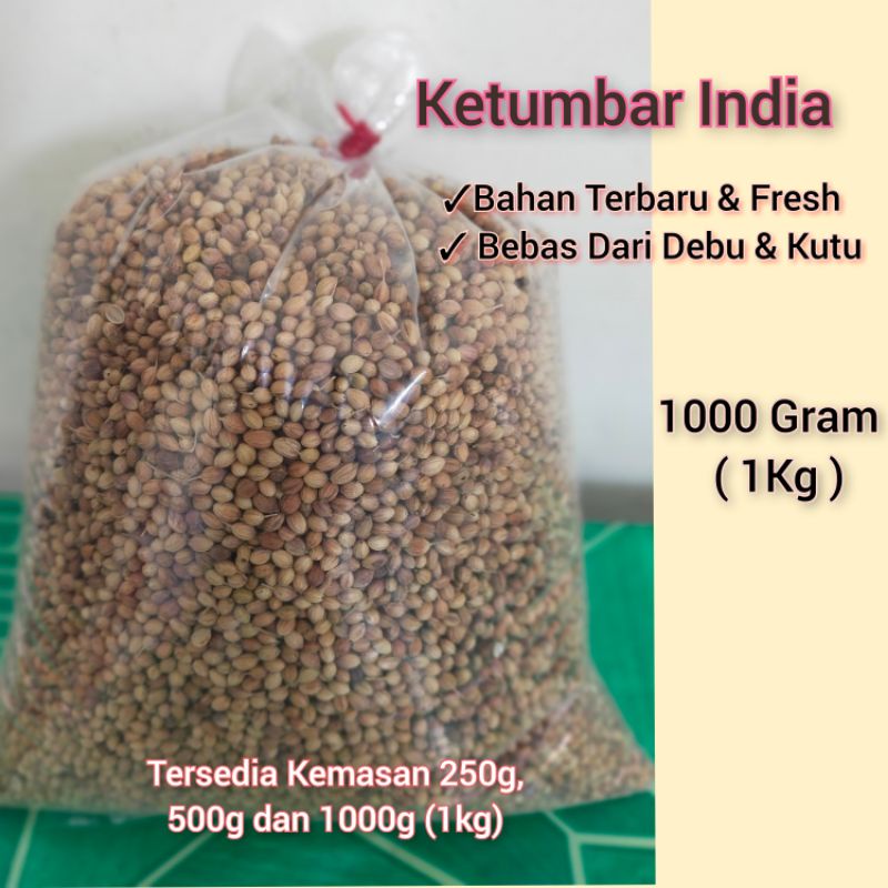 

Ketumbar India Butir Biji 1000g 1Kg Bahan Terbaru Fresh Tanpa Bahan Pengawet Atau Kimia