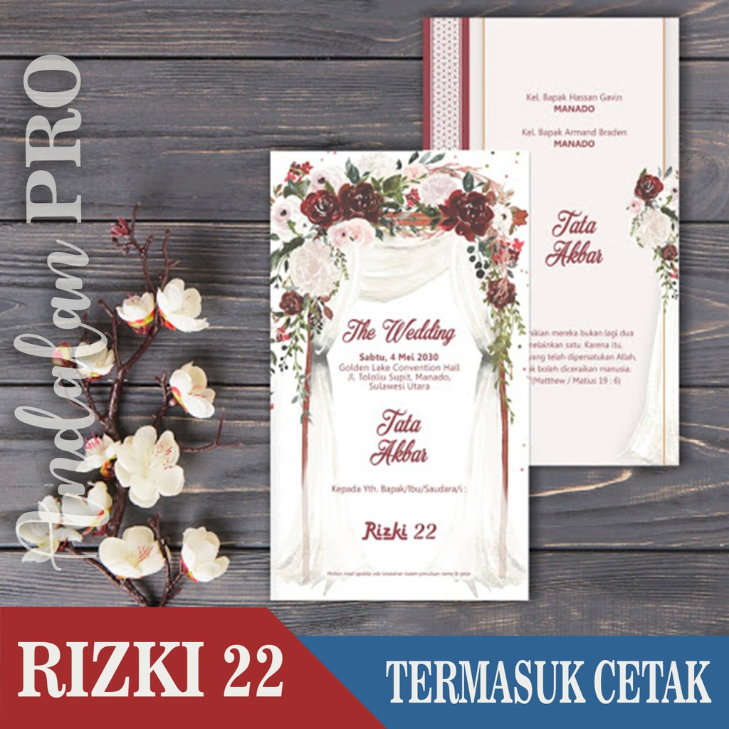 RIZKI 22, Cetak Undangan Pernikahan Murah Bergaransi