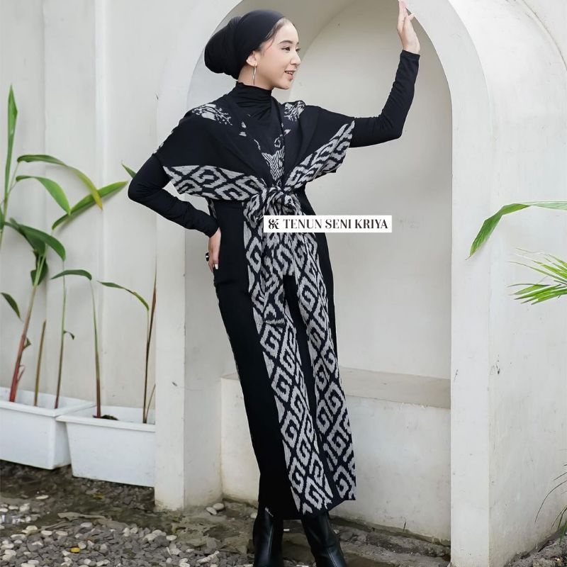baju tenun wanita - dress tenun troso jepara - dress terbaru - dress etnik - gamis tenun - baju tenu