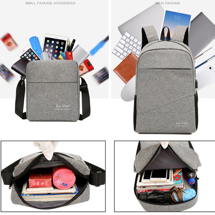 TERMURAH Tas Pria Cowok cowo ransel rancel Fashion terbaru import korea model punggung TP011 2in1