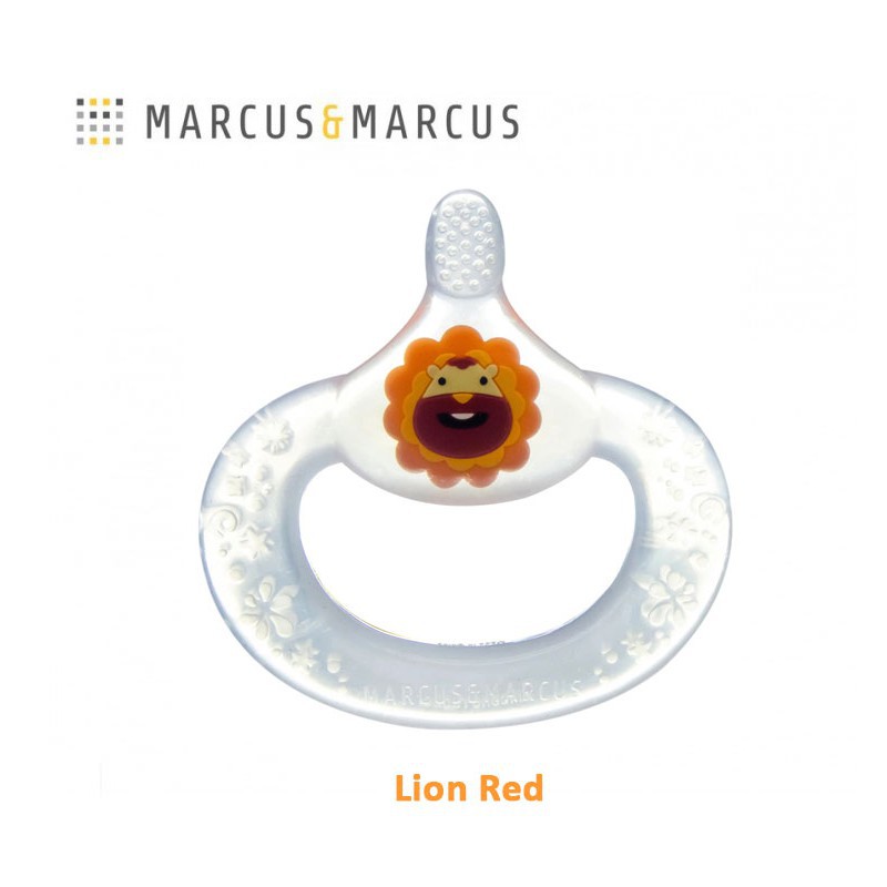 Marcus &amp; Marcus Baby Teething Toothbrush Sikat Gigi Bayi 6 m+ - Lion Red