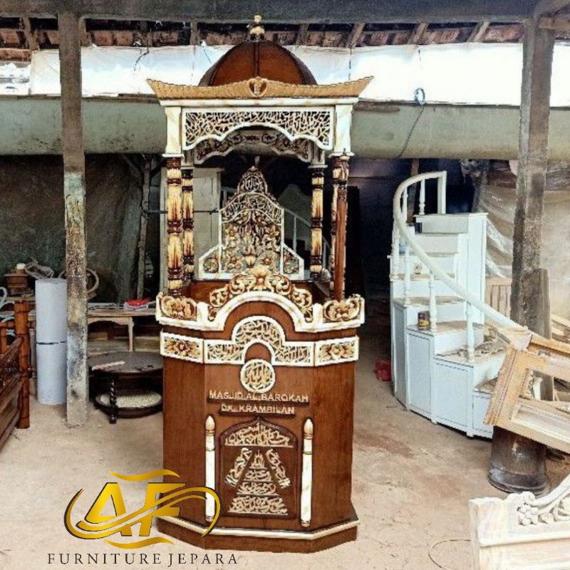 mimbar kubah masjid/mimbar musholla/mimbar jati mimbar jepara
