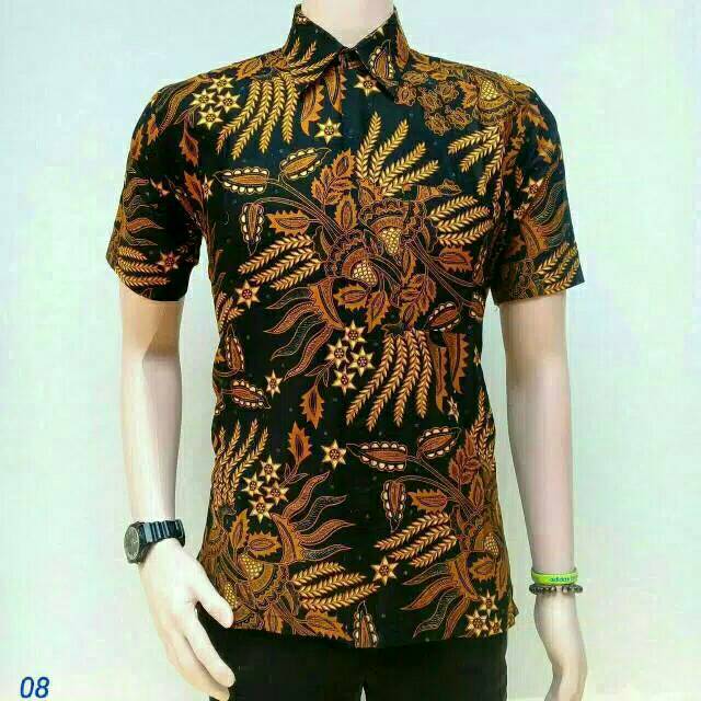 Kemeja lengan pendek batik manggar kemeja murah