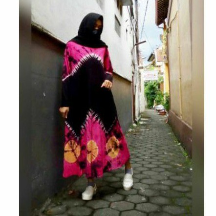 Gamis batik teiday jumputan kaos oleh oleh jogja solo pekalongan shibori