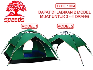 Tenda Camping Tenda Kemah Speeds 4-5 Orang Lipat Portable Besar 004