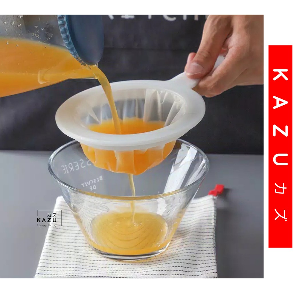 KAZU KHL163 Saringan Kain Nilon Gagang Susu Kacang Kedelai Jus Kopi