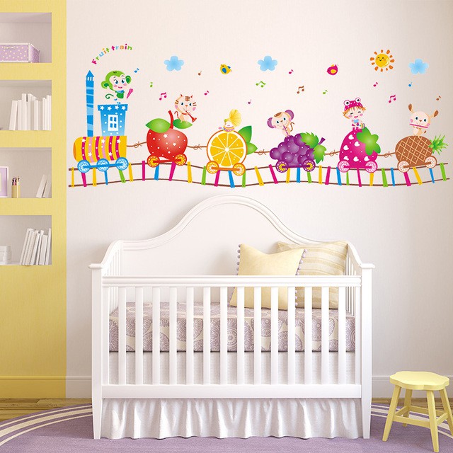 Reliza Wall Sticker Fruit Train Study Stiker Dinding LDR7101