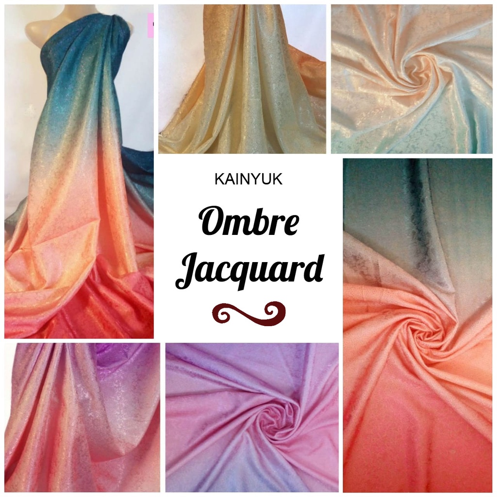 Kain JAGUAR UNICORN GLITER OMBRE JACQUARD ★★★★★ Premium - Murah Grosir