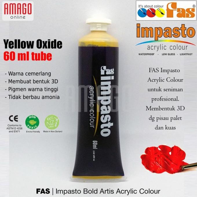 

Fas - Impasto Acrylic Professional Paint - 60 Ml - Yellow Oxide