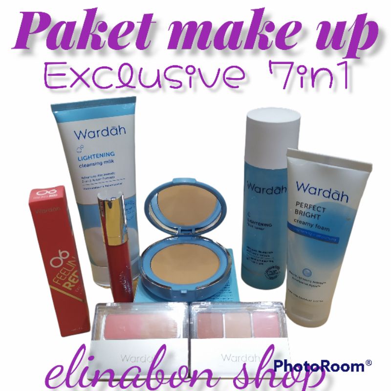 Wardah paket lightening make up exclusive 7 in 1