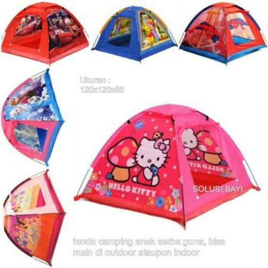 TENDA MAINAN ANAK KARAKTER tenda camping anak outdoor bisa juga indoor flexible