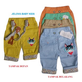  Celana  Jeans Kodok  Tali  Rainbow Baby Bayi 1pcs Random 