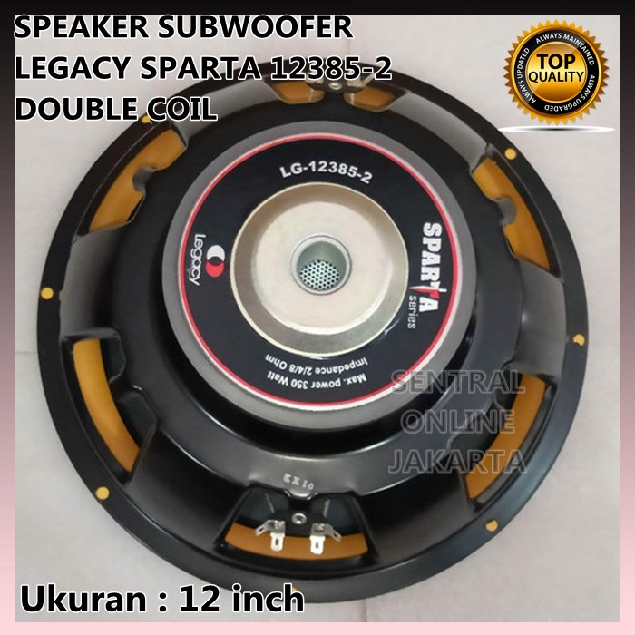 SPEAKER SUBWOOFER 12 inch LEGACY SPARTA DOUBLE COIL LG 12385-2 WOOFER